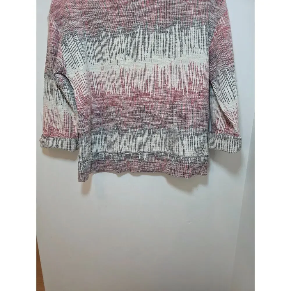 Anthropologie Postmark Womens Top Abstract Print Indie 3/4 Sleeve Medium